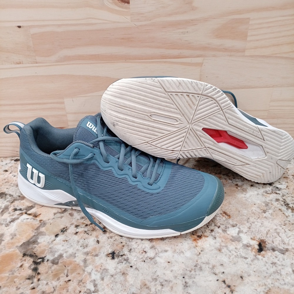Wilson Pro Rush 4.5 Mens Tennis Shoes Blue Slate Court Sneaker WRS334710 Size 12